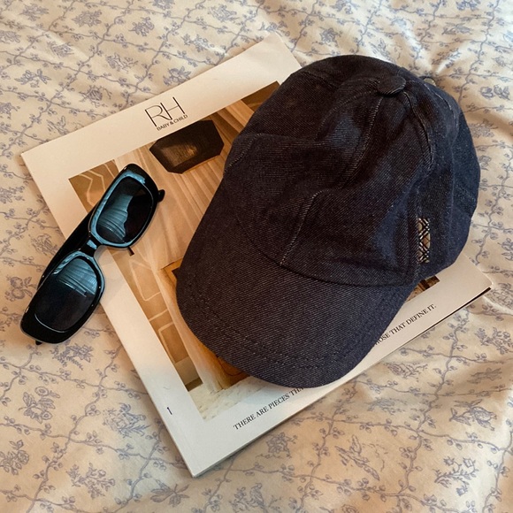 Burberry Accessories - Adjustable Denim Burberry Baseball hat